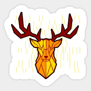 Yellow deer head Sticker